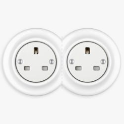 Katy Paty Roo double socket in white