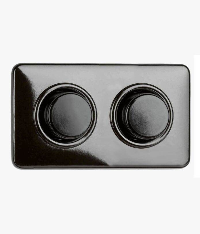 Bakelite Double Dimmer, square