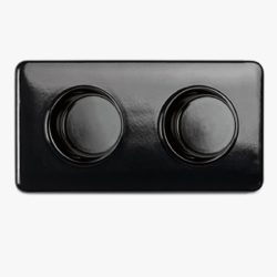 Bakelite Double Dimmer, square