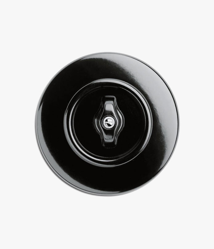 THPG Bakelite rotary light switch, round