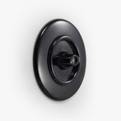 THPG Bakelite rotary light switch, round