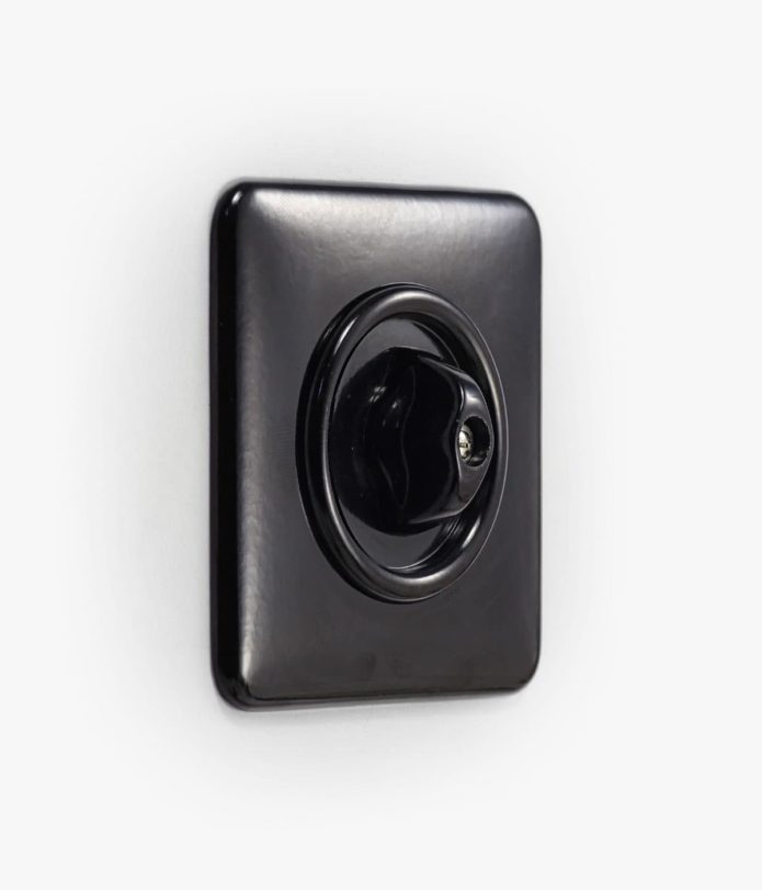 THPG Bakelite rotary light switch, square