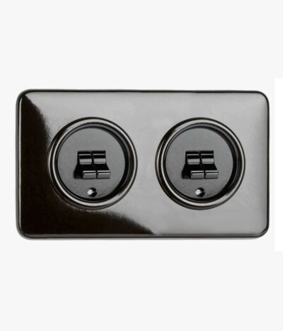 THPG Bakelite Toggle 4-gang (2 double 1-ways in double frame)