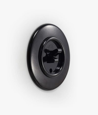 THPG Bakelite double toggle light switch, round