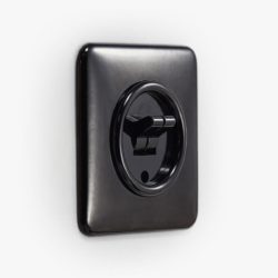 THPG Bakelite double toggle light switch, square