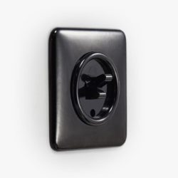 THPG Bakelite double toggle light switch, square